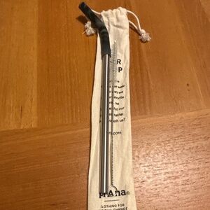 Reusable stainless steel drinking straw